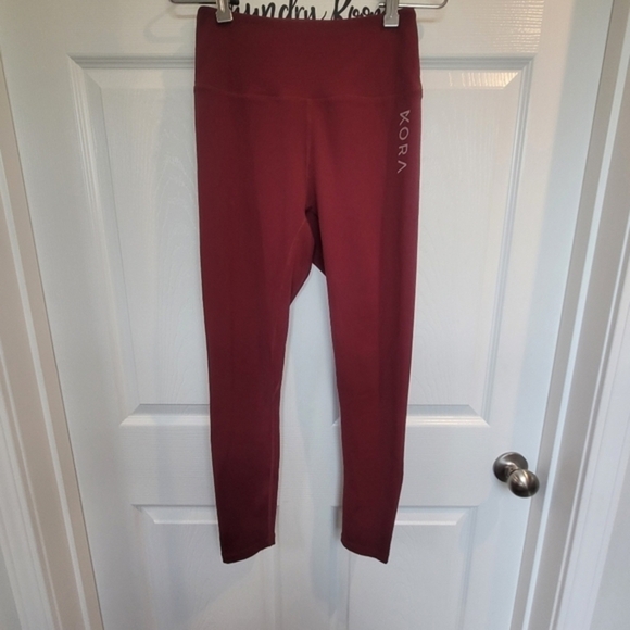 Kora Athletic Workout Leggings‎ Maroon Women's Size  Small - Picture 1 of 13
